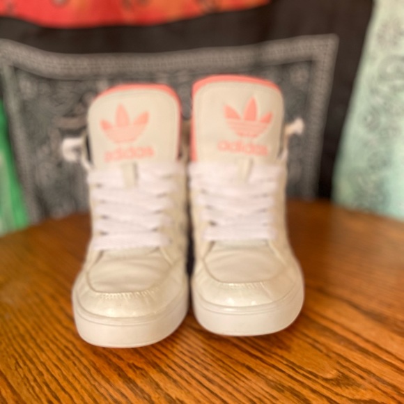 Adidas size 4.5 to 5 pink, black and white..very cute! - Picture 2 of 3